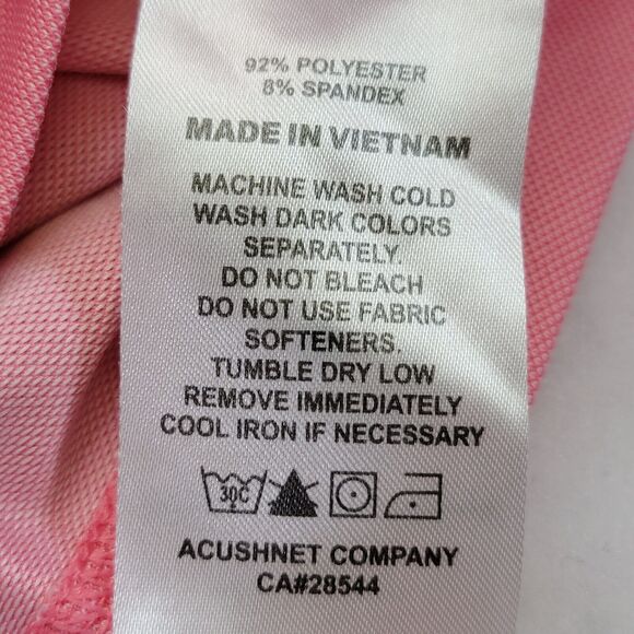 FootJoy Performance Golf Polo Pique 4-Way Stretch Breathable Size M Pink Mens - Picture 12 of 16